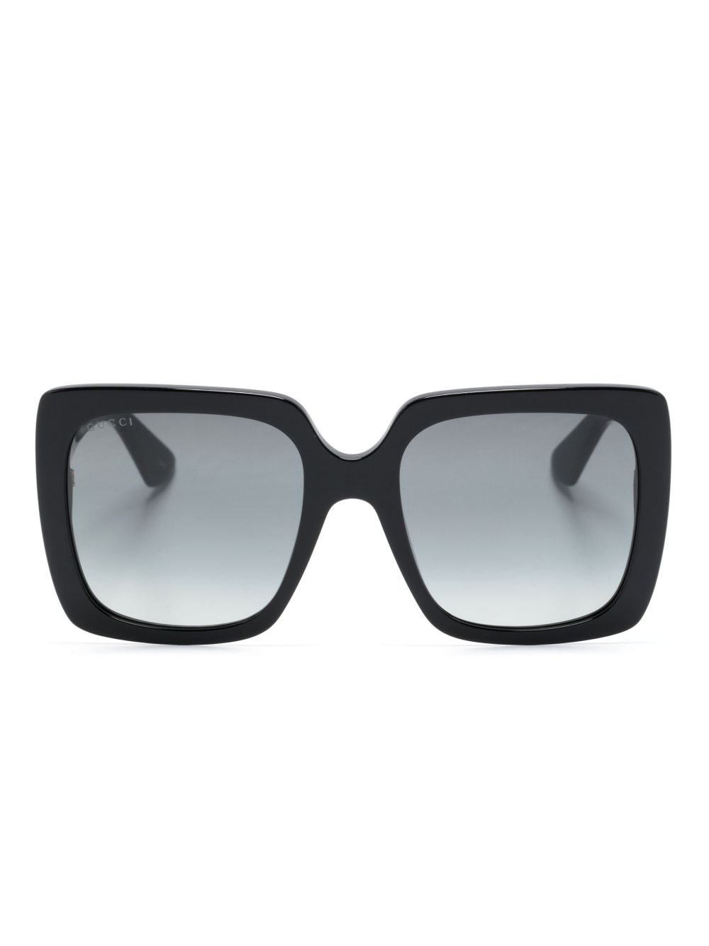 Gucci Eyewear 超大镜框太阳眼镜 - 黑色