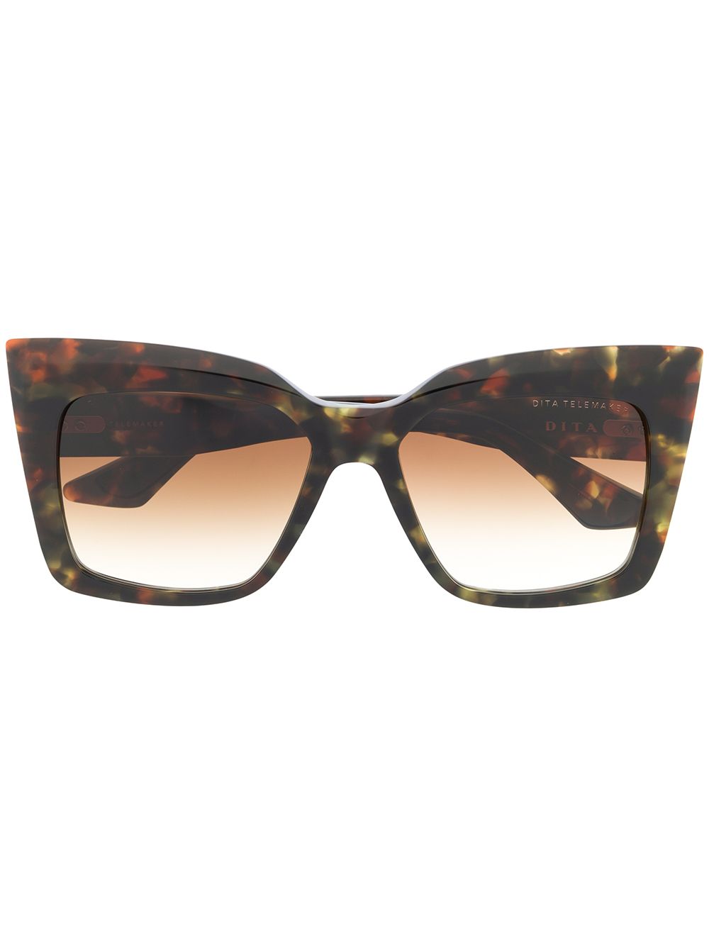 Dita Eyewear 超大方框太阳眼镜 - 褐色