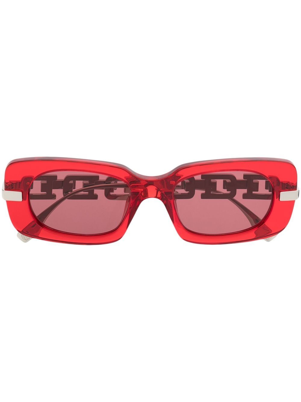 Ambush Eyewear A字链有色镜片太阳眼镜 - 红色