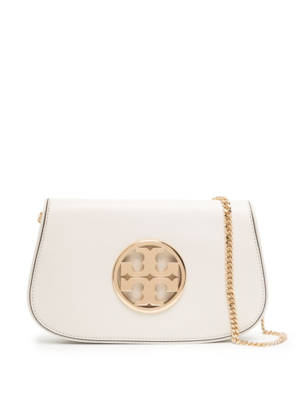 Tory Burch Reva logo标牌手拿包 - 中性色