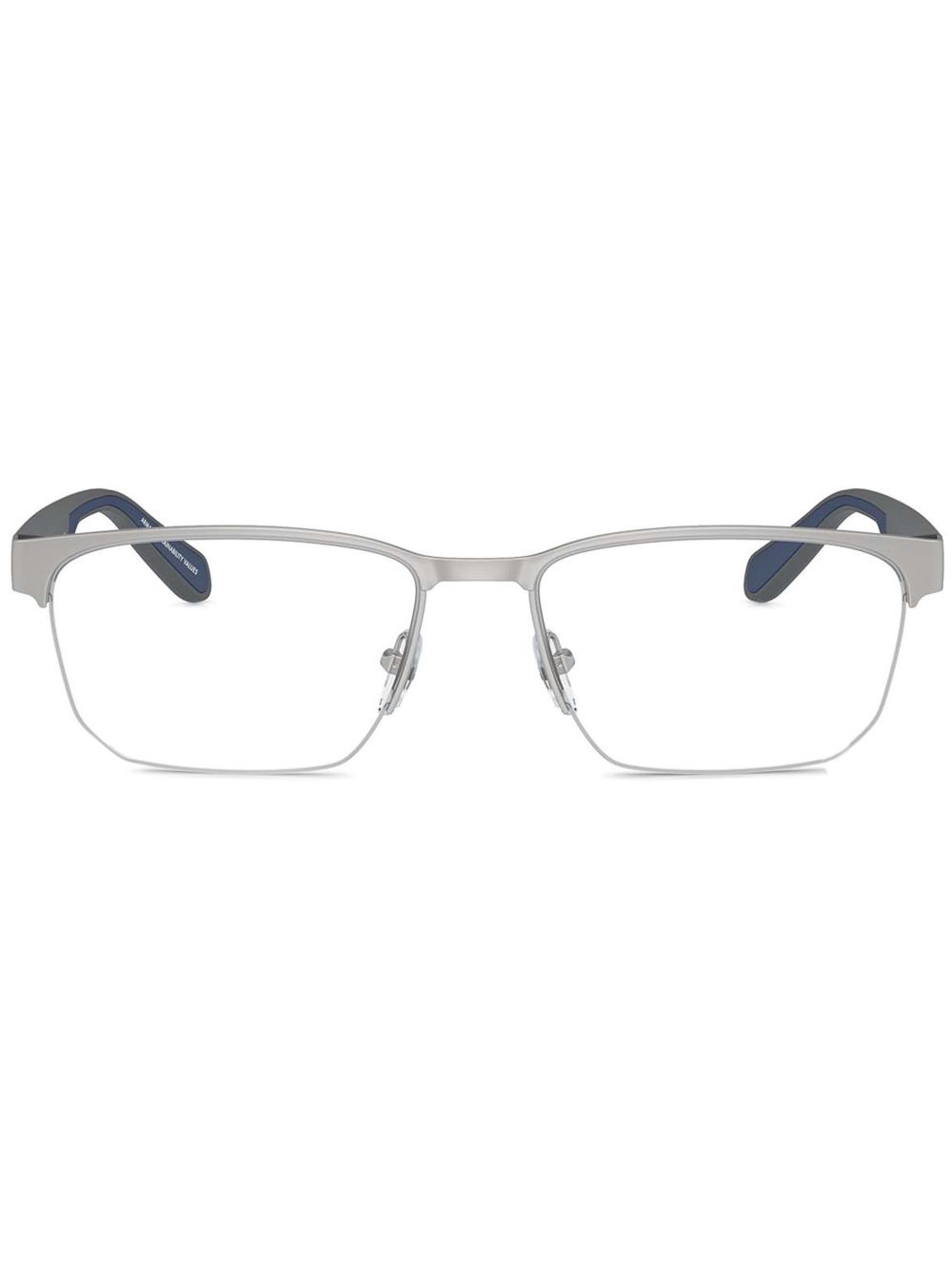 Emporio Armani logo雕刻眼镜 - 银色