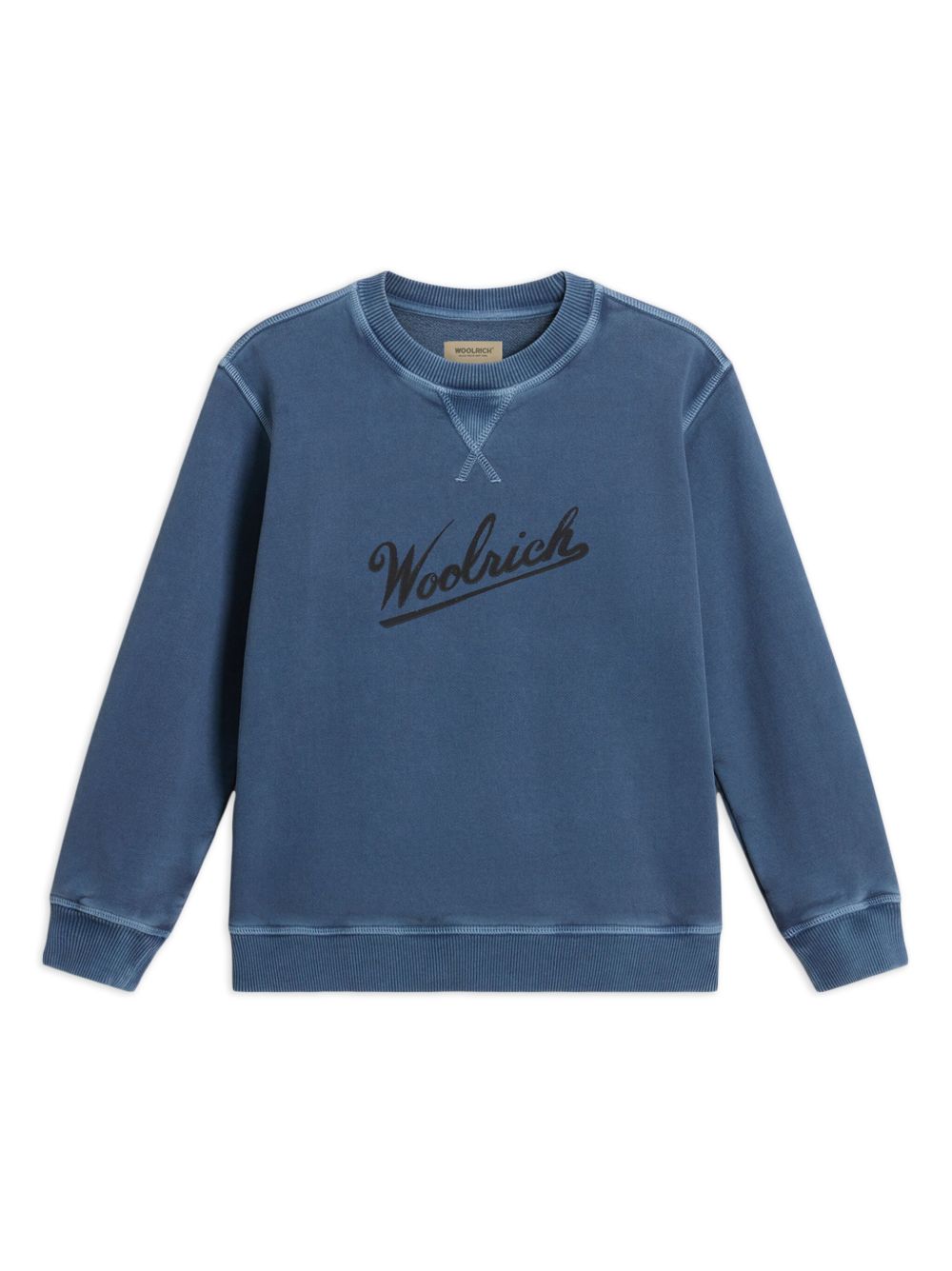 Woolrich 成衣染圆领卫衣 - 蓝色