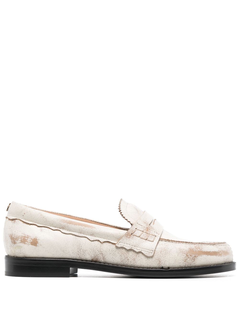Golden Goose Jerry 仿旧乐福鞋 - 白色