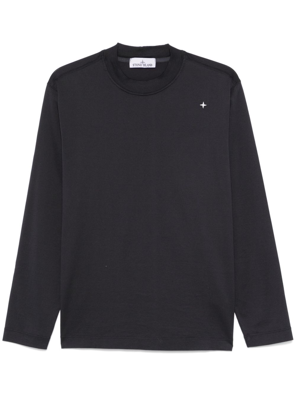 Stone Island logo刺绣T恤 - 蓝色