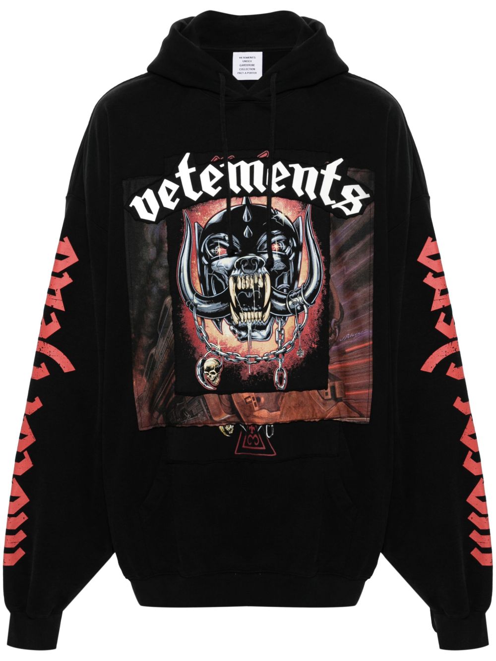 VETEMENTS 标贴连帽衫 - 黑色