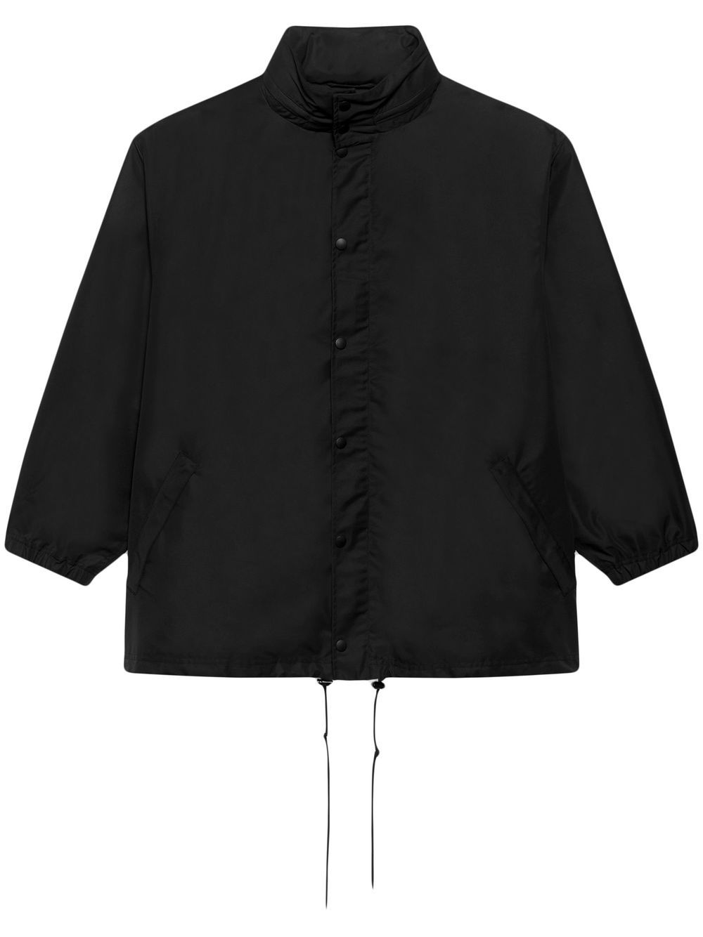 Balenciaga logo印花雨衣 - 黑色