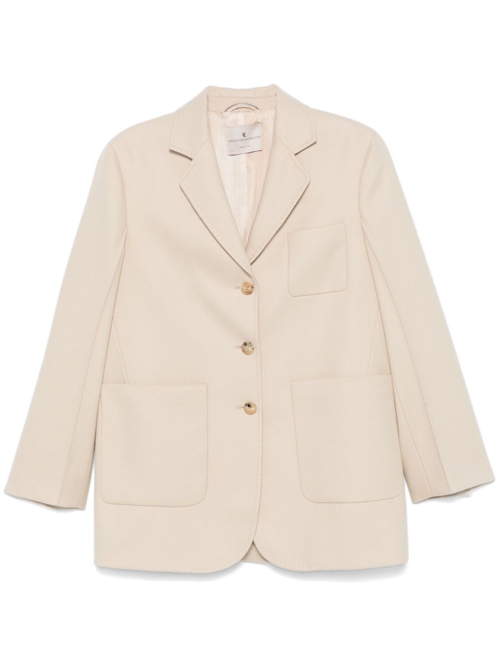 Ermanno Scervino 初剪羊毛西装夹克 - 中性色