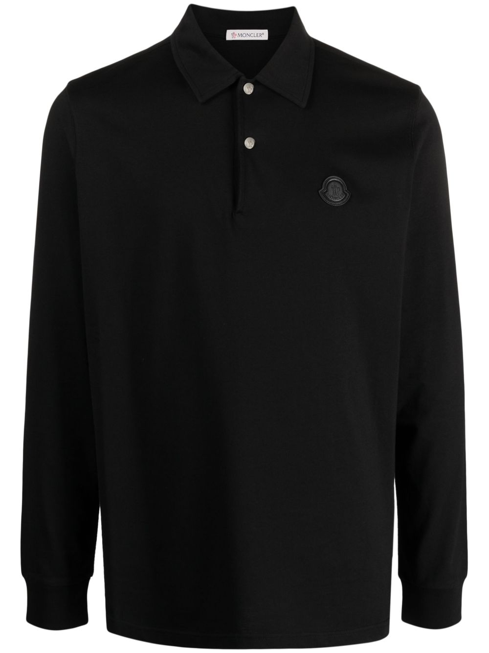 Moncler 标贴棉polo衫 - 黑色
