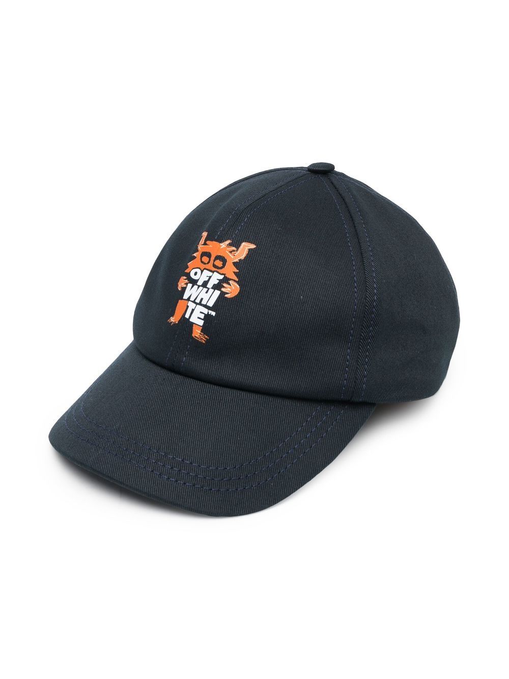 Off-White Kids 怪物logo棒球帽 - 蓝色