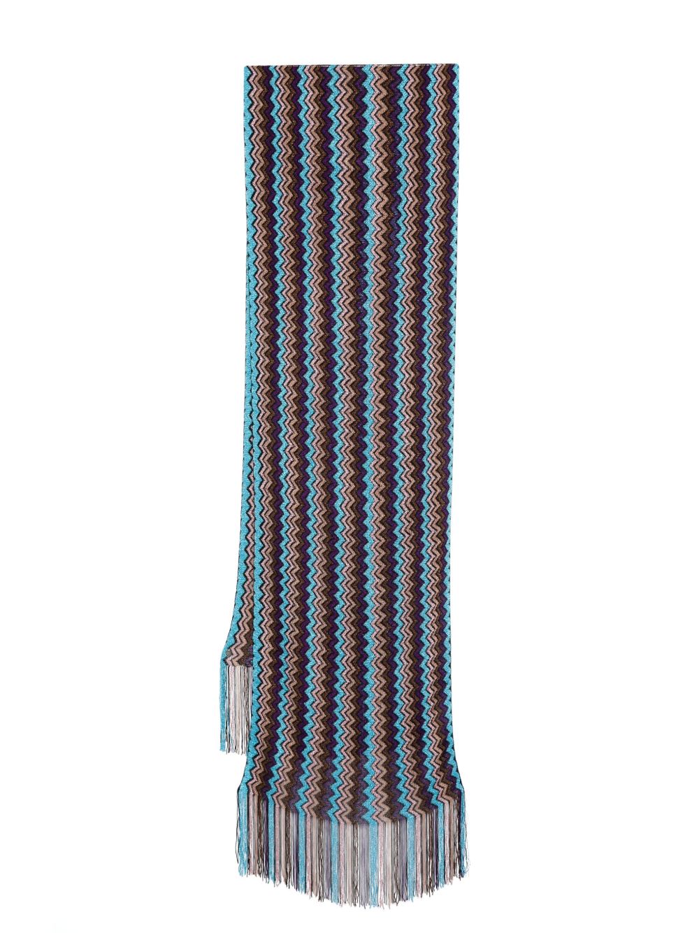 Missoni Z字形图案围巾 - 蓝色