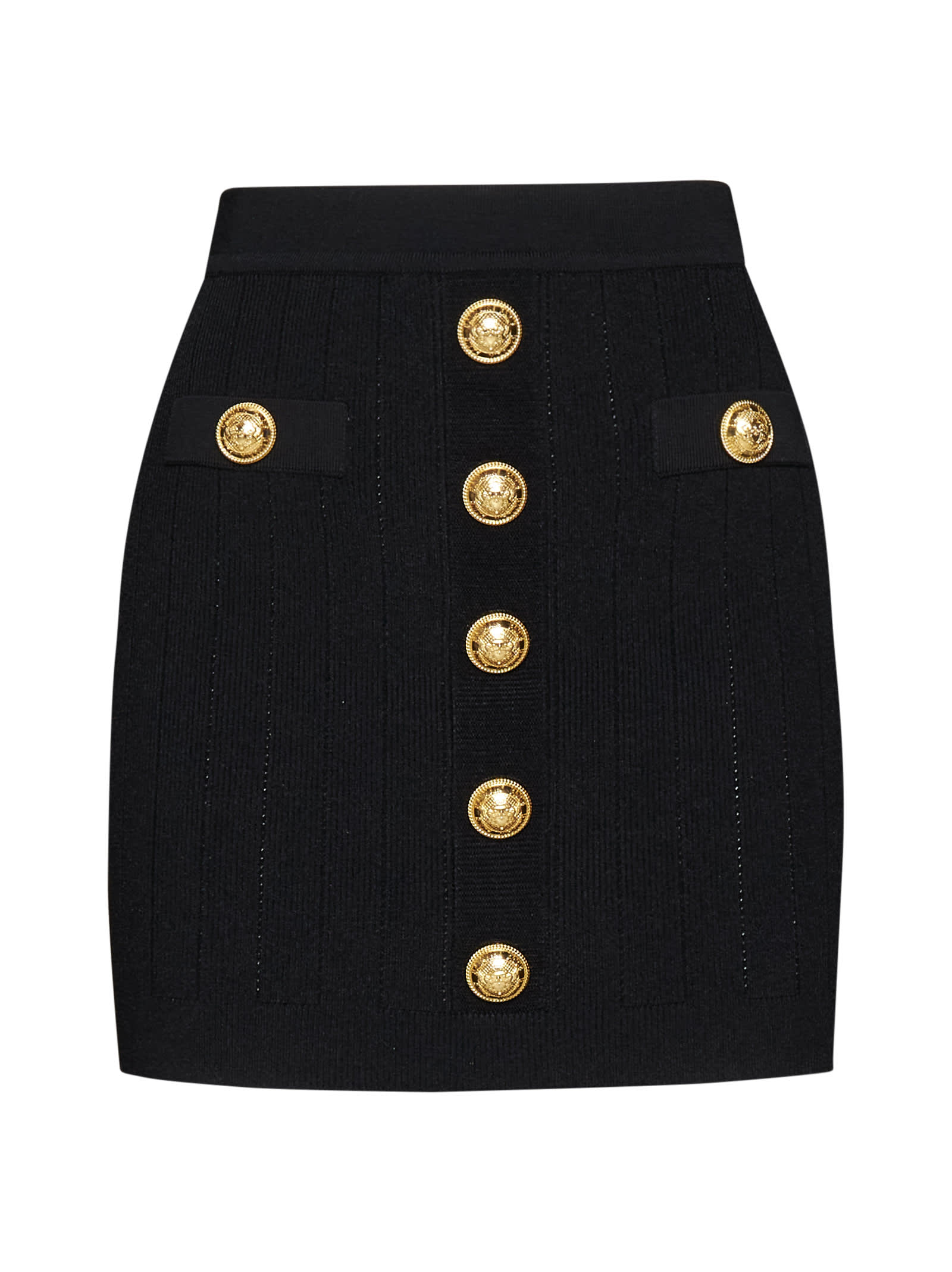 Balmain Knit Skirt With Buttons