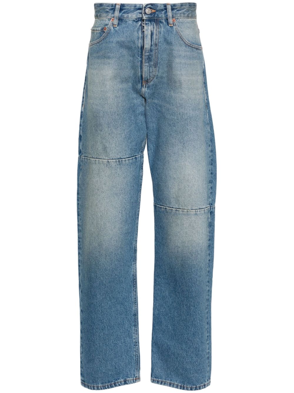 MM6 Maison Margiela 标贴牛仔裤 - 蓝色