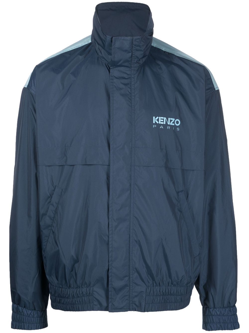 Kenzo logo刺绣夹克 - 蓝色