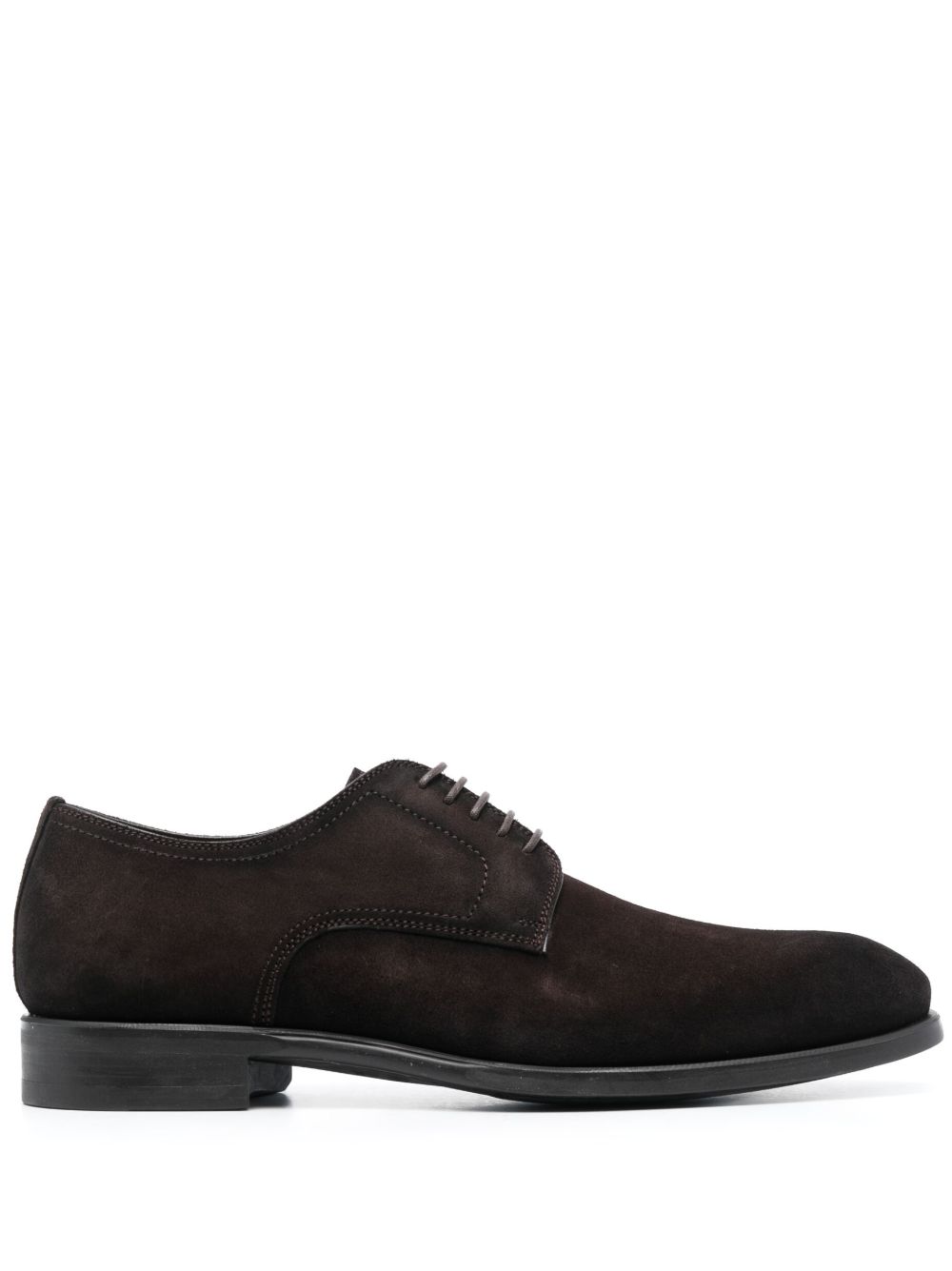 Magnanni 杏仁形鞋头绒面皮德比鞋 - 褐色