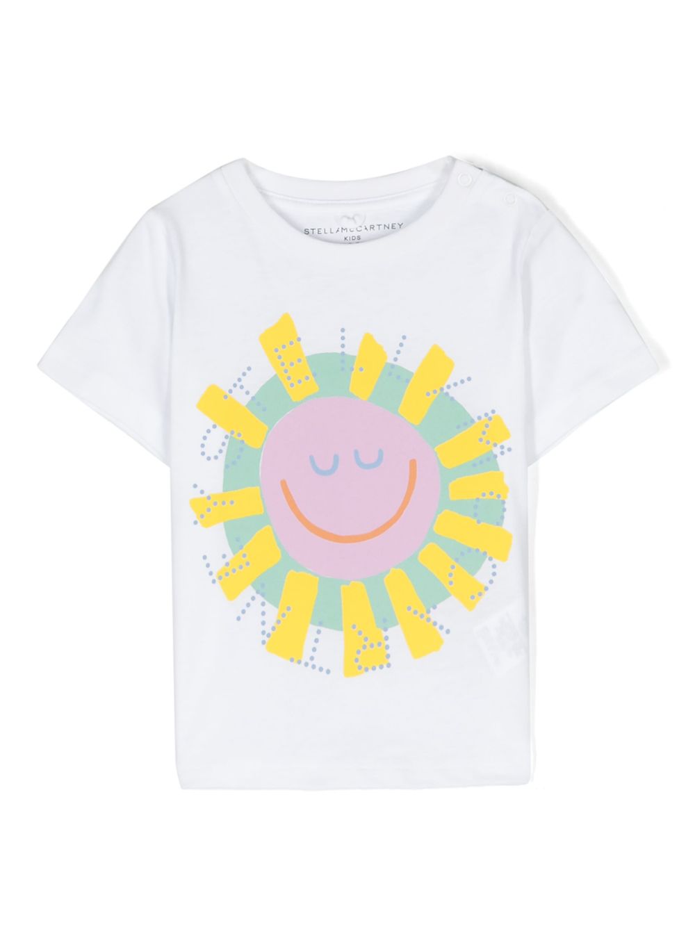 Stella McCartney Kids Medallion Sunshine 棉T恤 - 白色