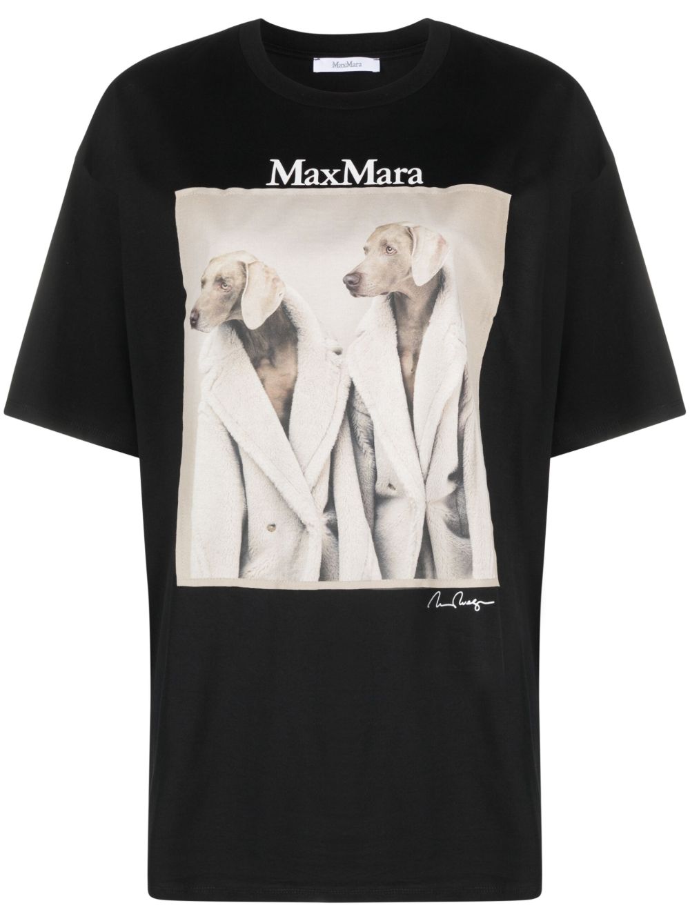 Max Mara 图案印花T恤 - 黑色