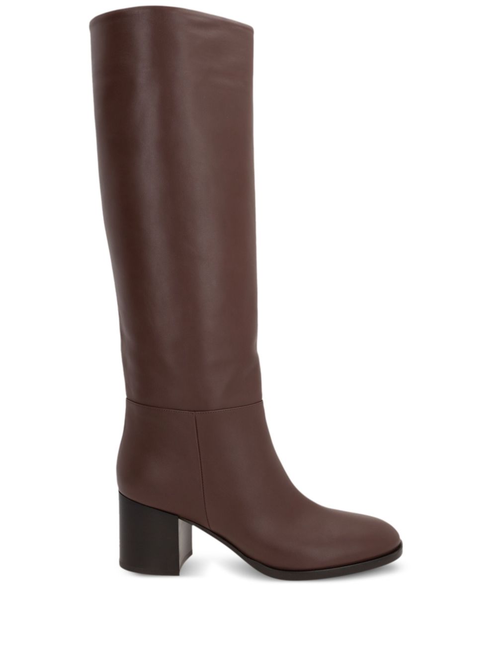 Gianvito Rossi Santiago 高跟皮靴 - 褐色