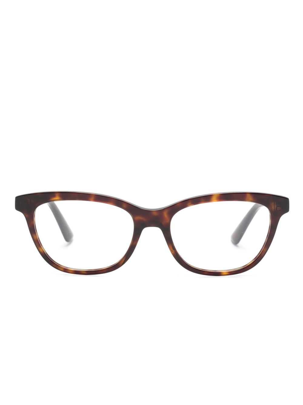 Alexander McQueen Eyewear 玳瑁纹蝴蝶形镜框眼镜 - 褐色