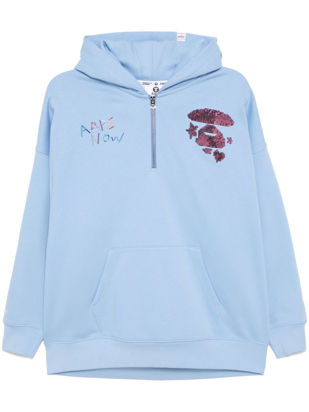 AAPE BY *A BATHING APE® 亮片缀饰连帽衫 - 蓝色