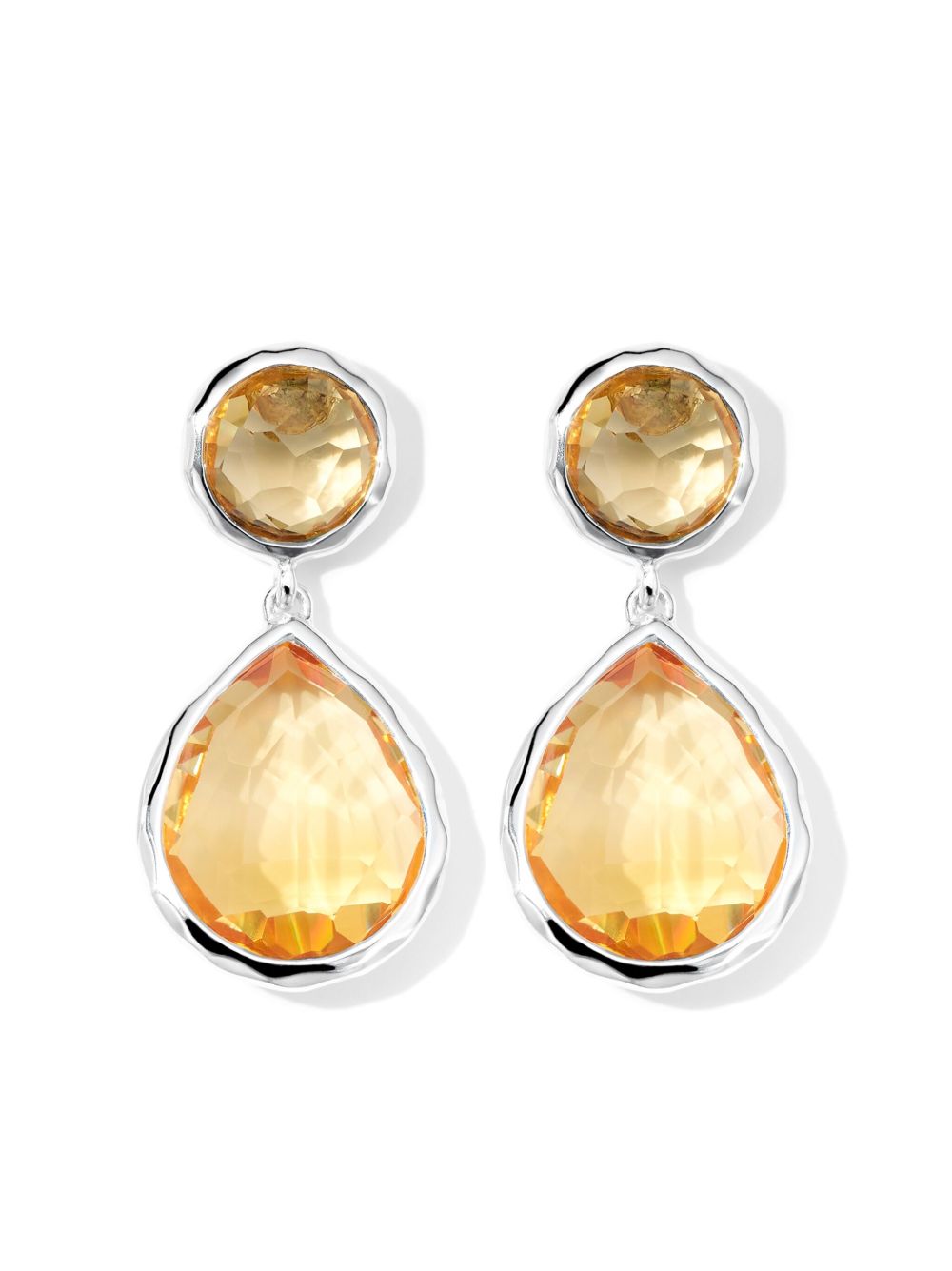 IPPOLITA Rock Candy® Snowman 纯银黄晶耳环 - 银色