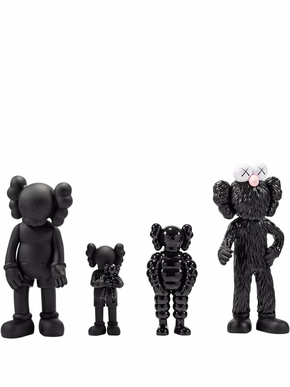 KAWS Companion Family 模型玩具套装 - 黑色