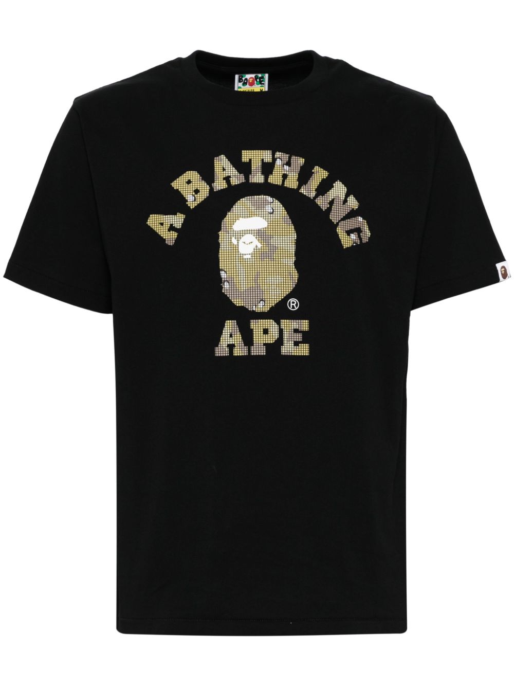A BATHING APE® logo印花T恤 - 黑色