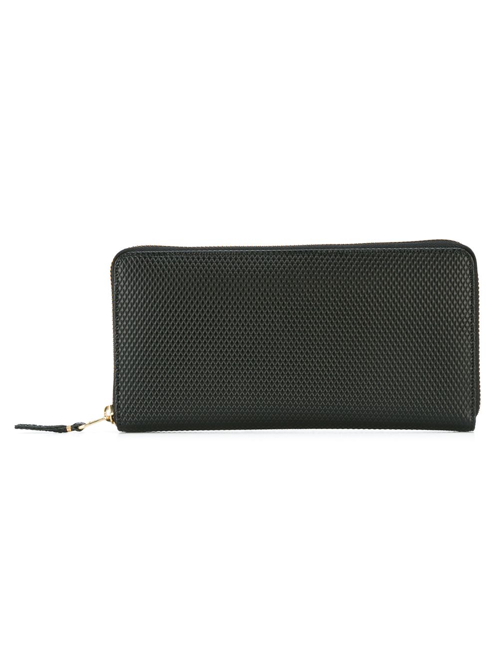 Comme Des Garçons Wallet 纹理拉链钱包 - 黑色