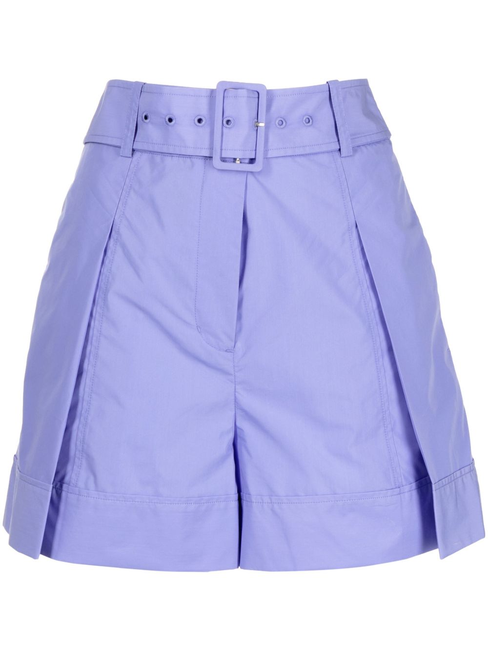 3.1 Phillip Lim 褶饰细节束腰短裤 - 紫色