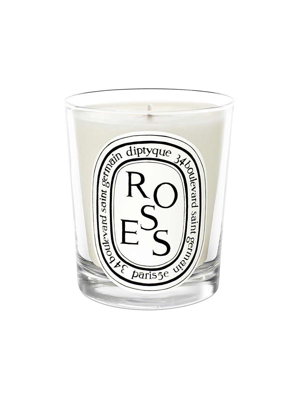 Diptyque 迷你玫瑰香精蜡烛 - 白色