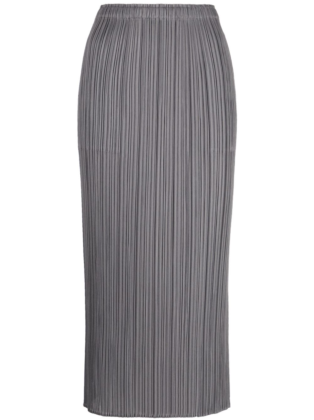 Pleats Please Issey Miyake 褶饰中长半身裙 - 灰色