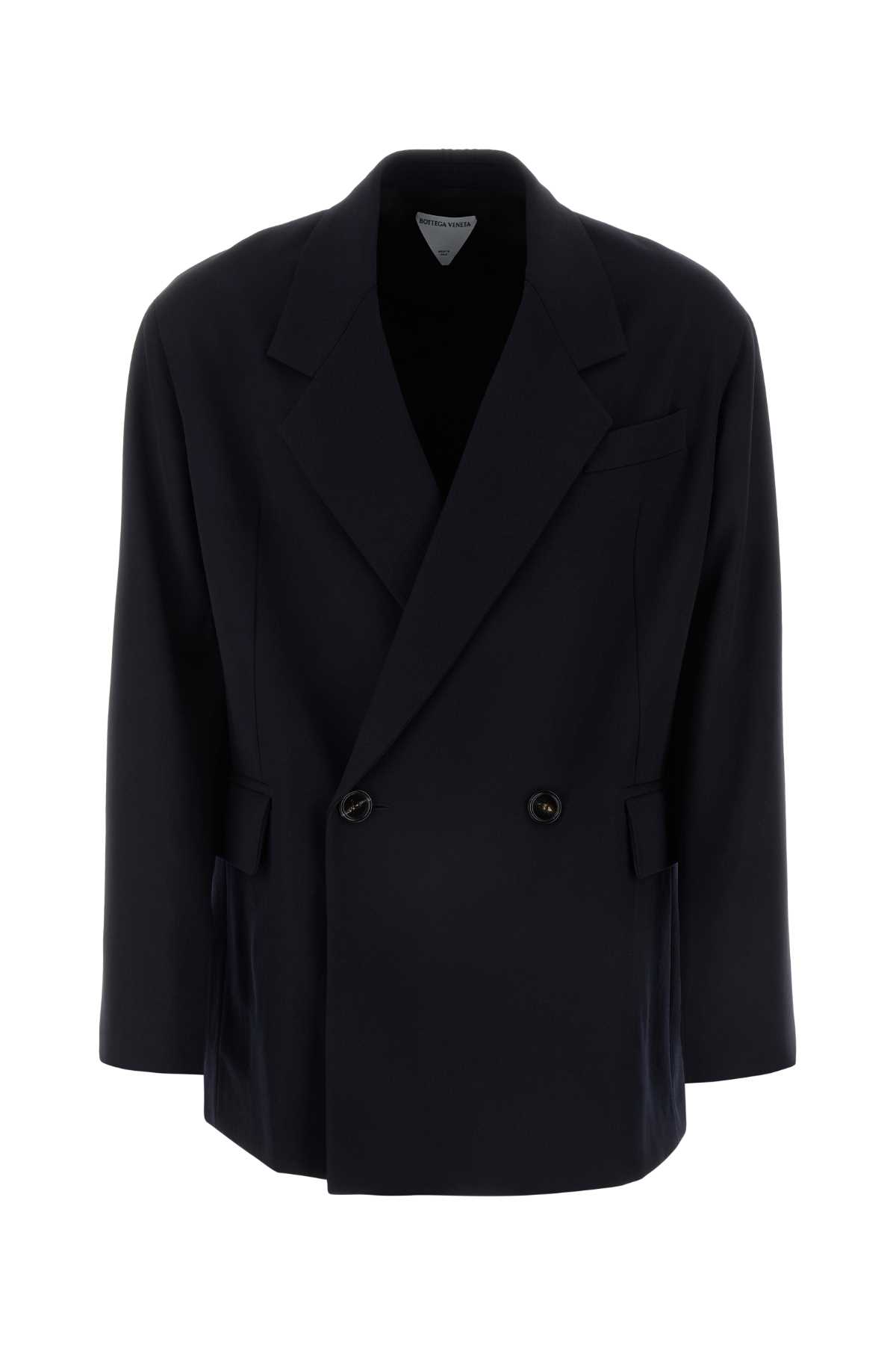 Bottega Veneta 午夜蓝羊毛西装外套
