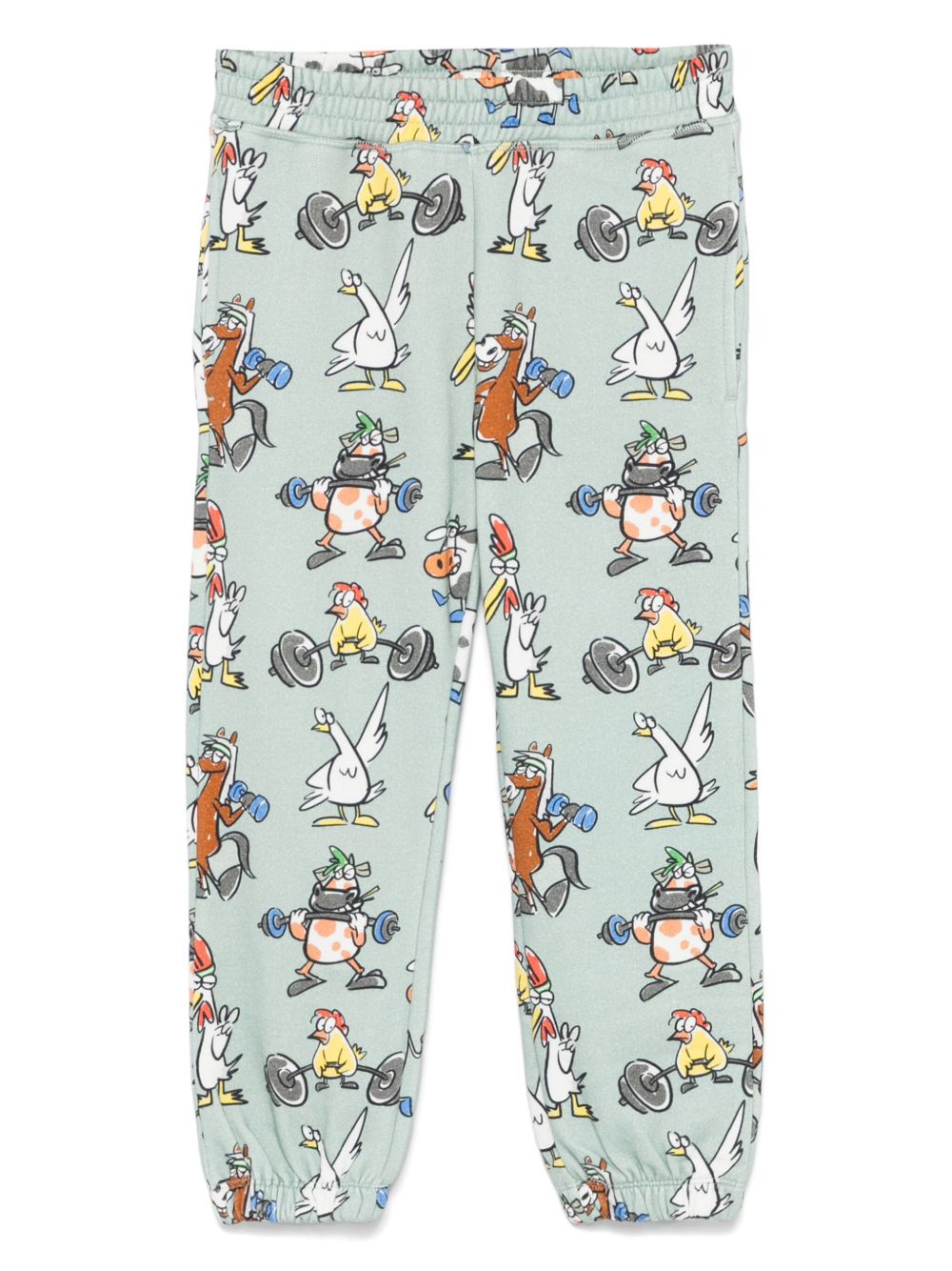 Stella McCartney Kids 动物纹运动裤 - 绿色