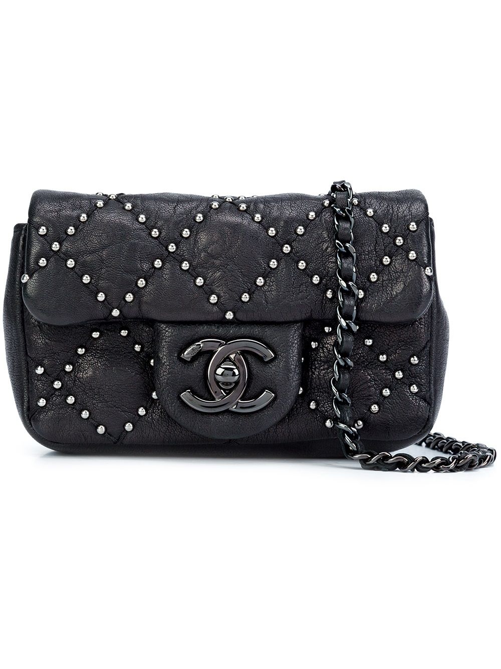 CHANEL Pre-Owned 古着超迷你'Paris Dallas'斜挎包 - 黑色