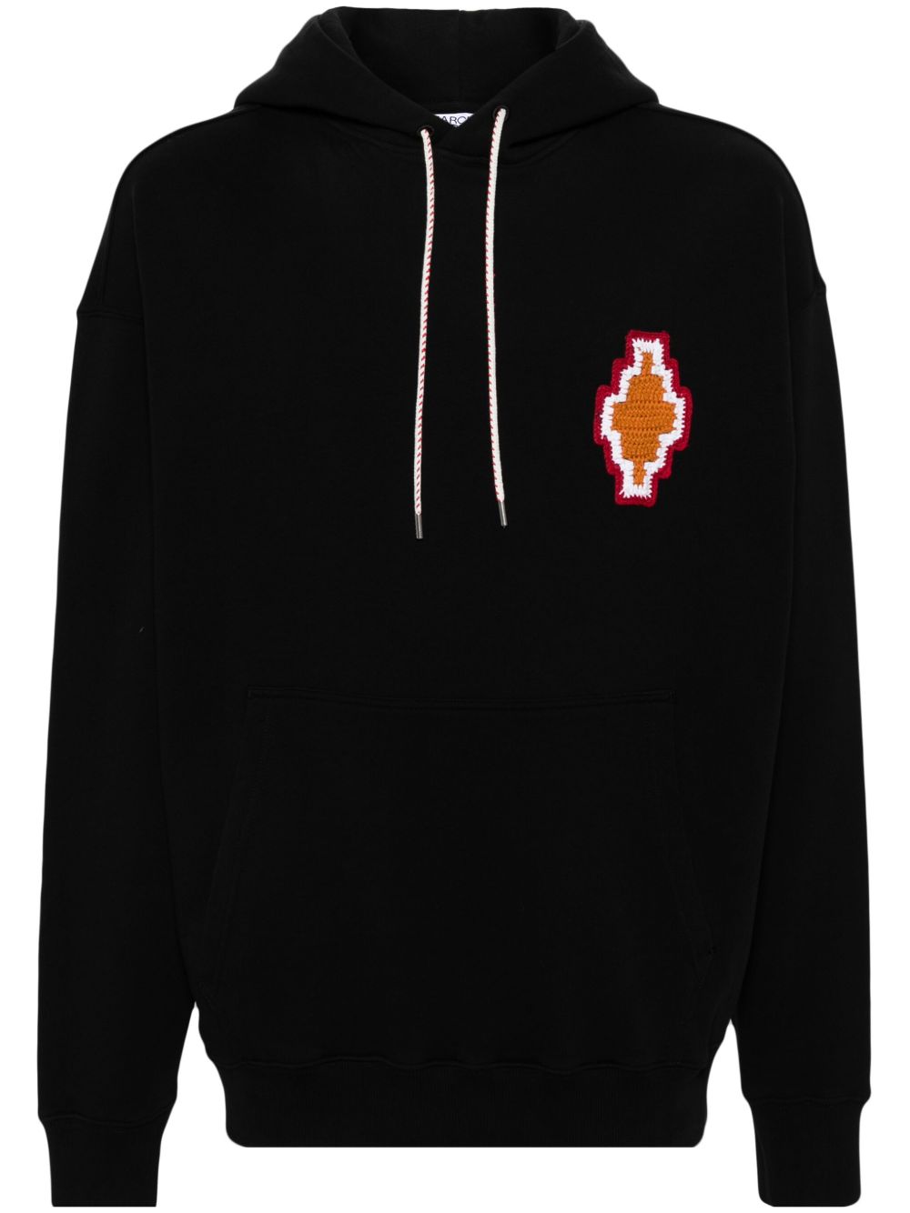 Marcelo Burlon County of Milan Macrame 十字贴花棉连帽衫 - 黑色