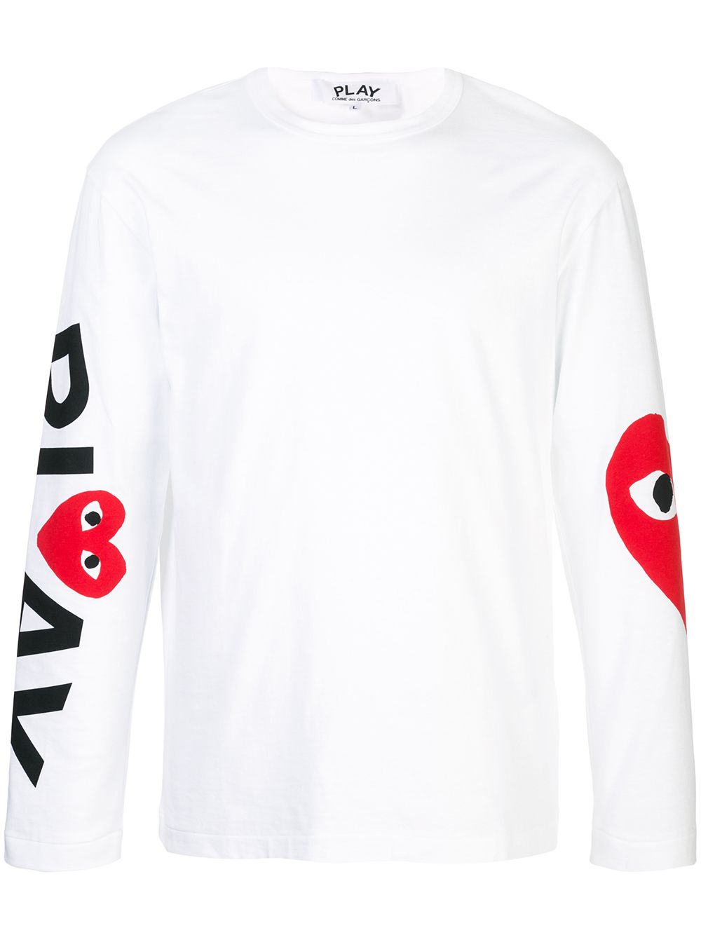 Comme Des Garçons Play 眼睛爱心图案长袖T恤 - 白色