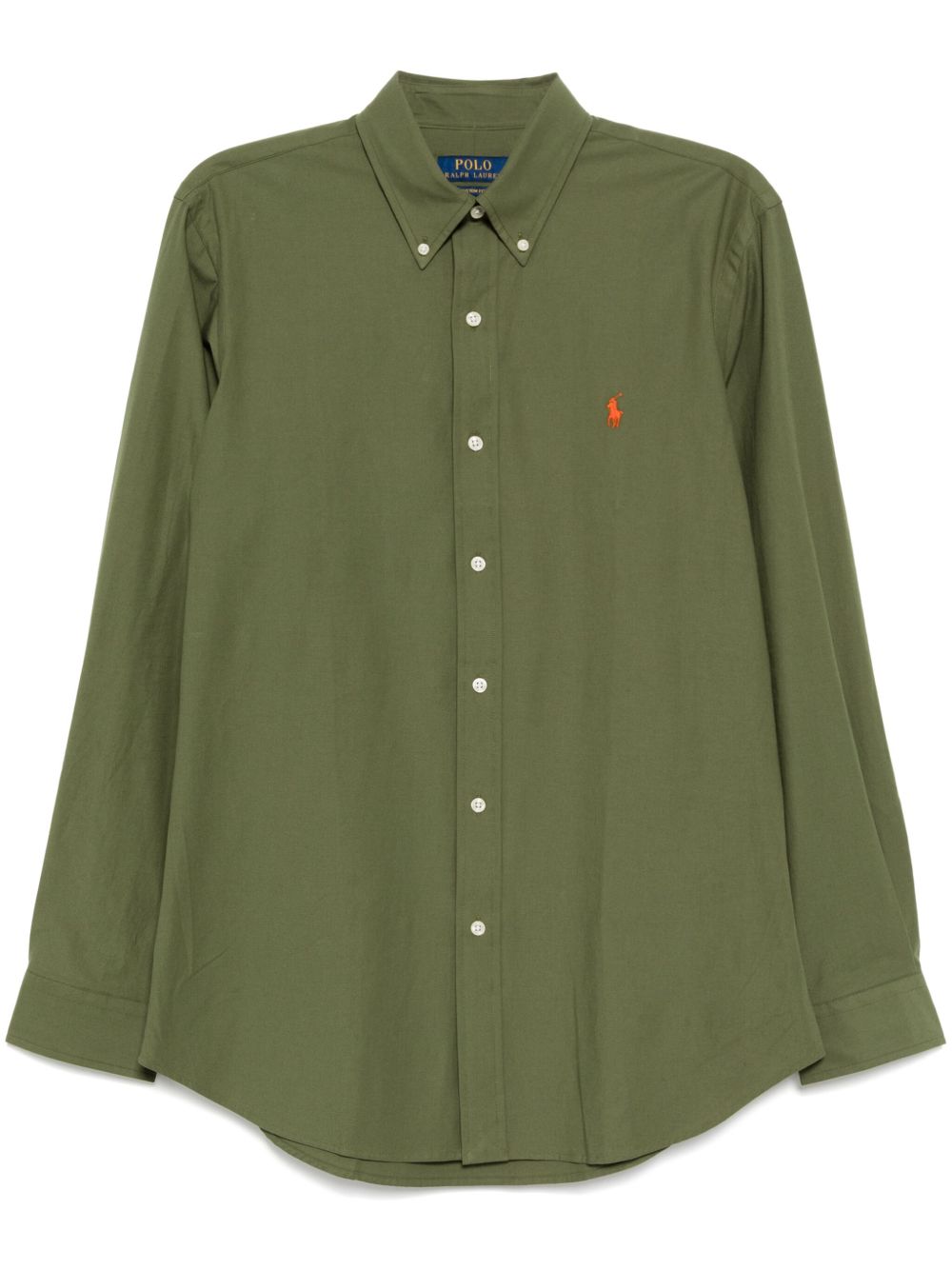 Polo Ralph Lauren logo刺绣衬衫 - 绿色