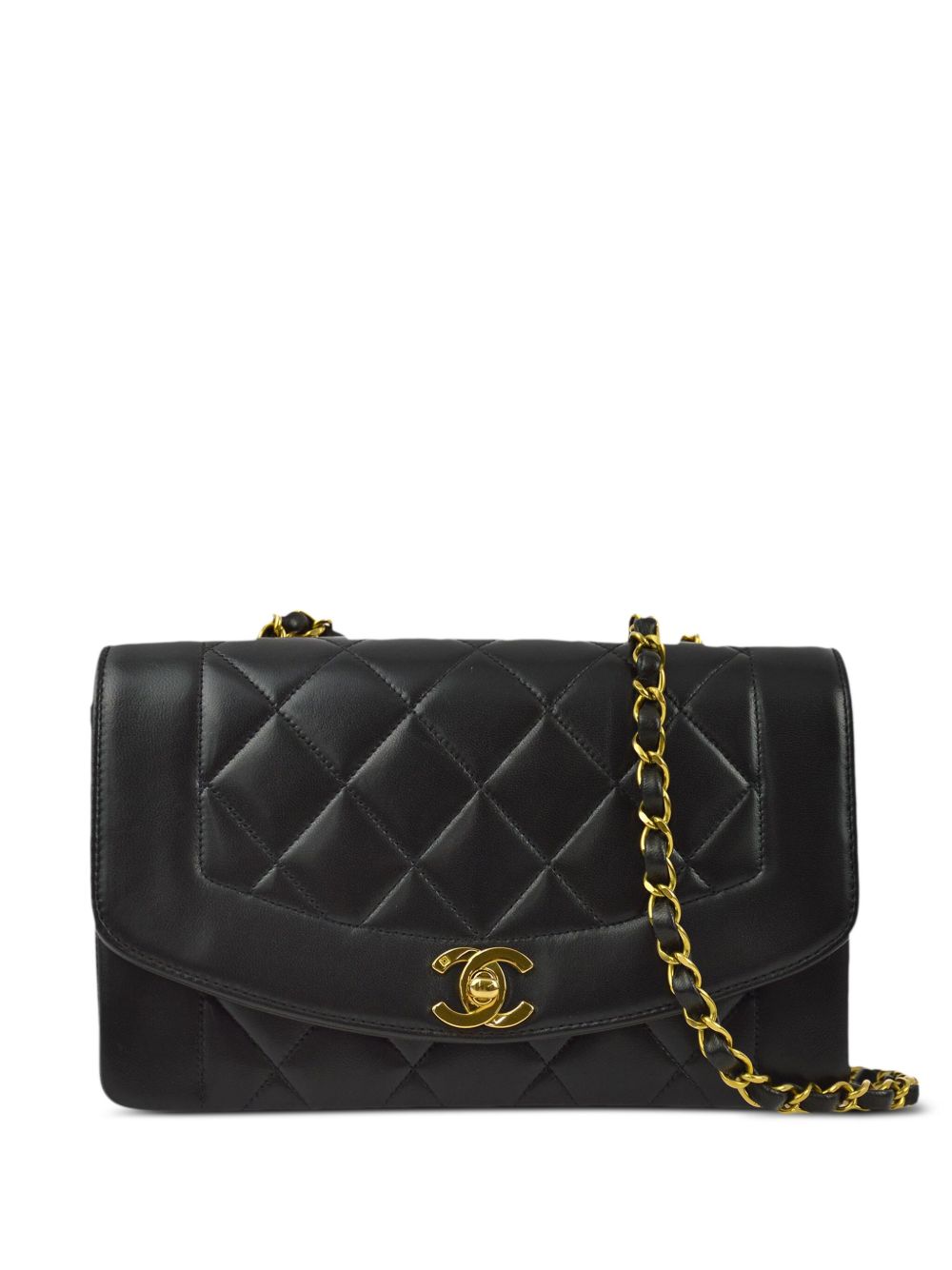 CHANEL Pre-Owned Diana 小号单肩包（1995年典藏款） - 黑色
