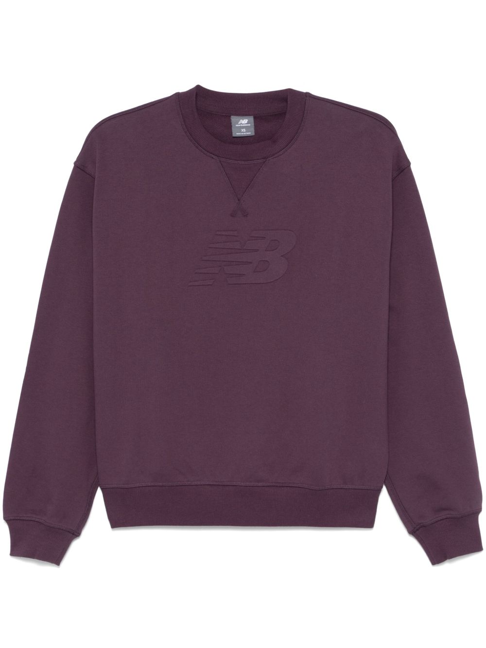 New Balance logo压纹卫衣 - 紫色