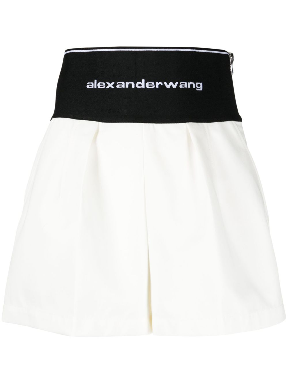Alexander Wang logo腰边狩猎风短裤 - 白色