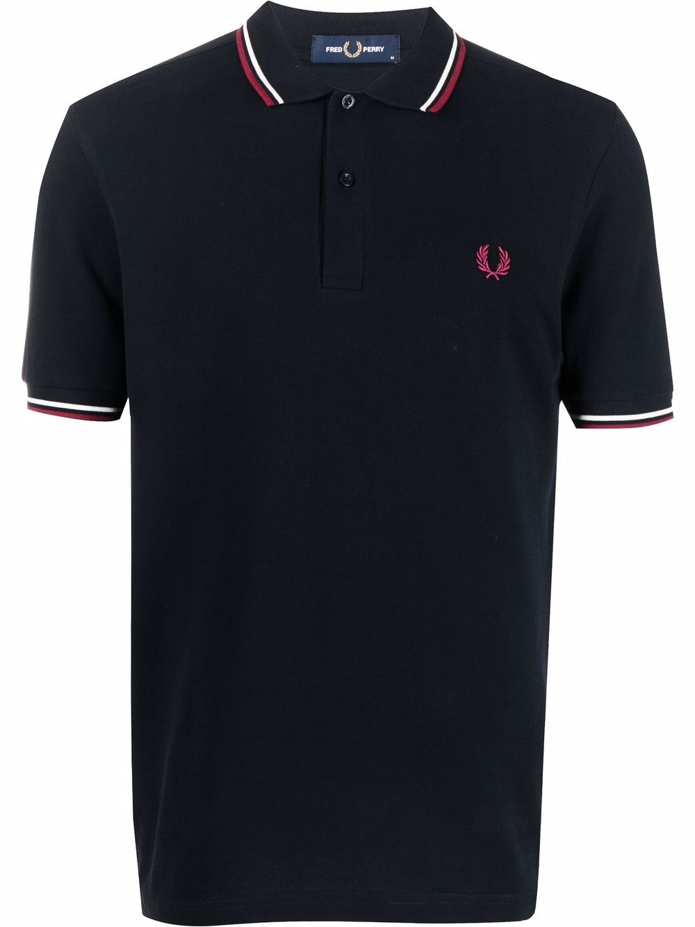 Fred Perry logo刺绣polo衫 - 蓝色