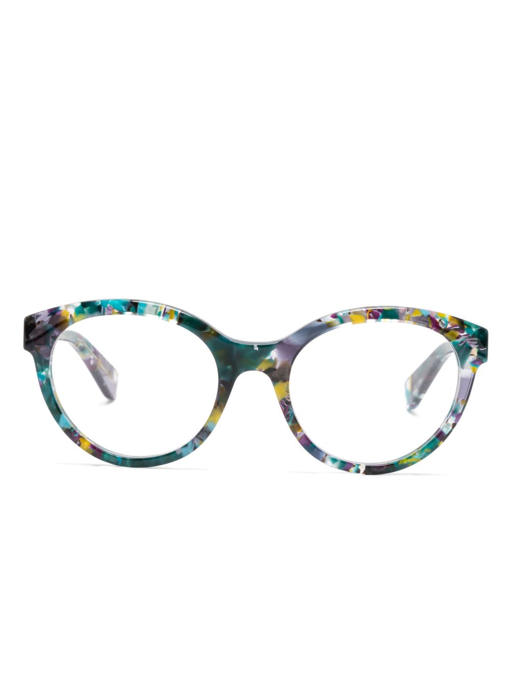 Chloé Eyewear 圆框眼镜 - 蓝色