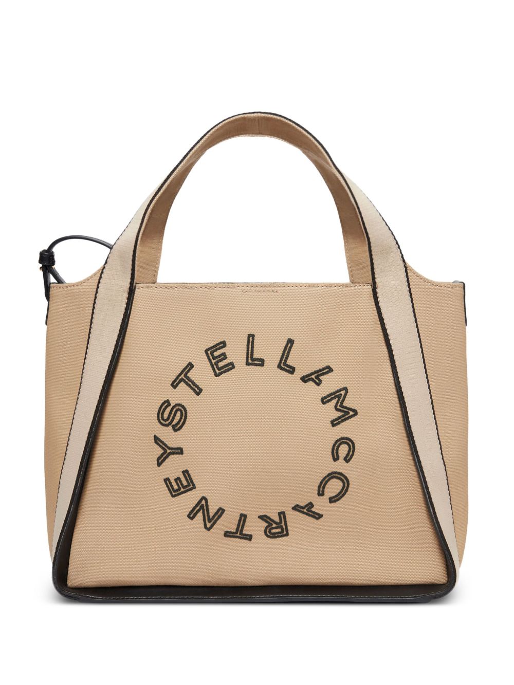 Stella McCartney logo刺绣帆布托特包 - 中性色