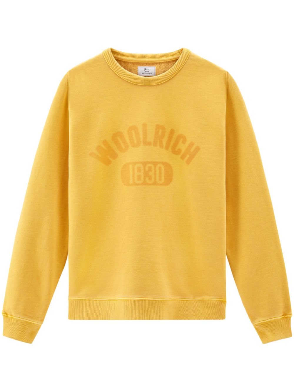 Woolrich logo印花棉卫衣 - 黄色