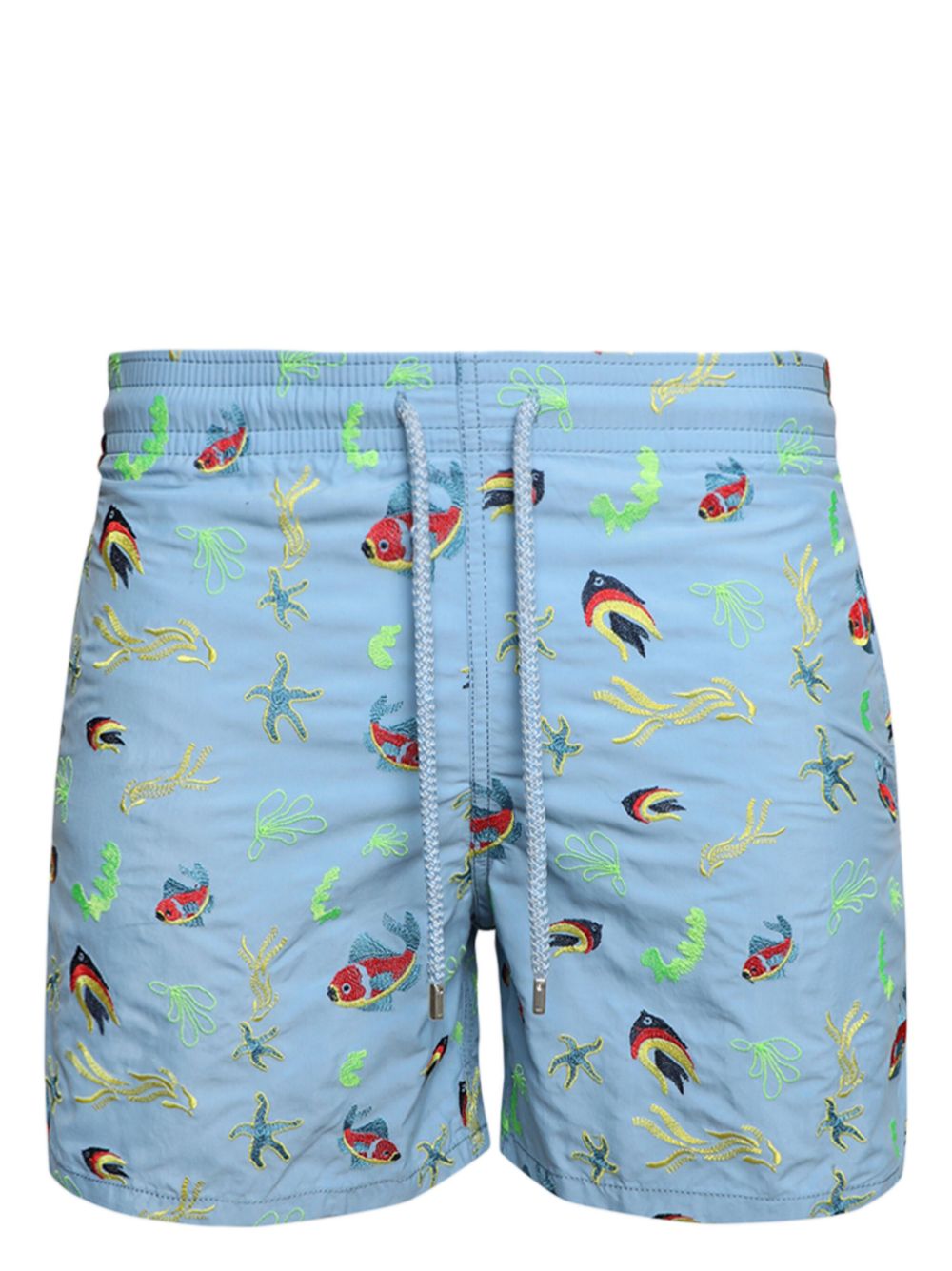 Vilebrequin Mistral Naive Fishes 刺绣泳裤 - 蓝色
