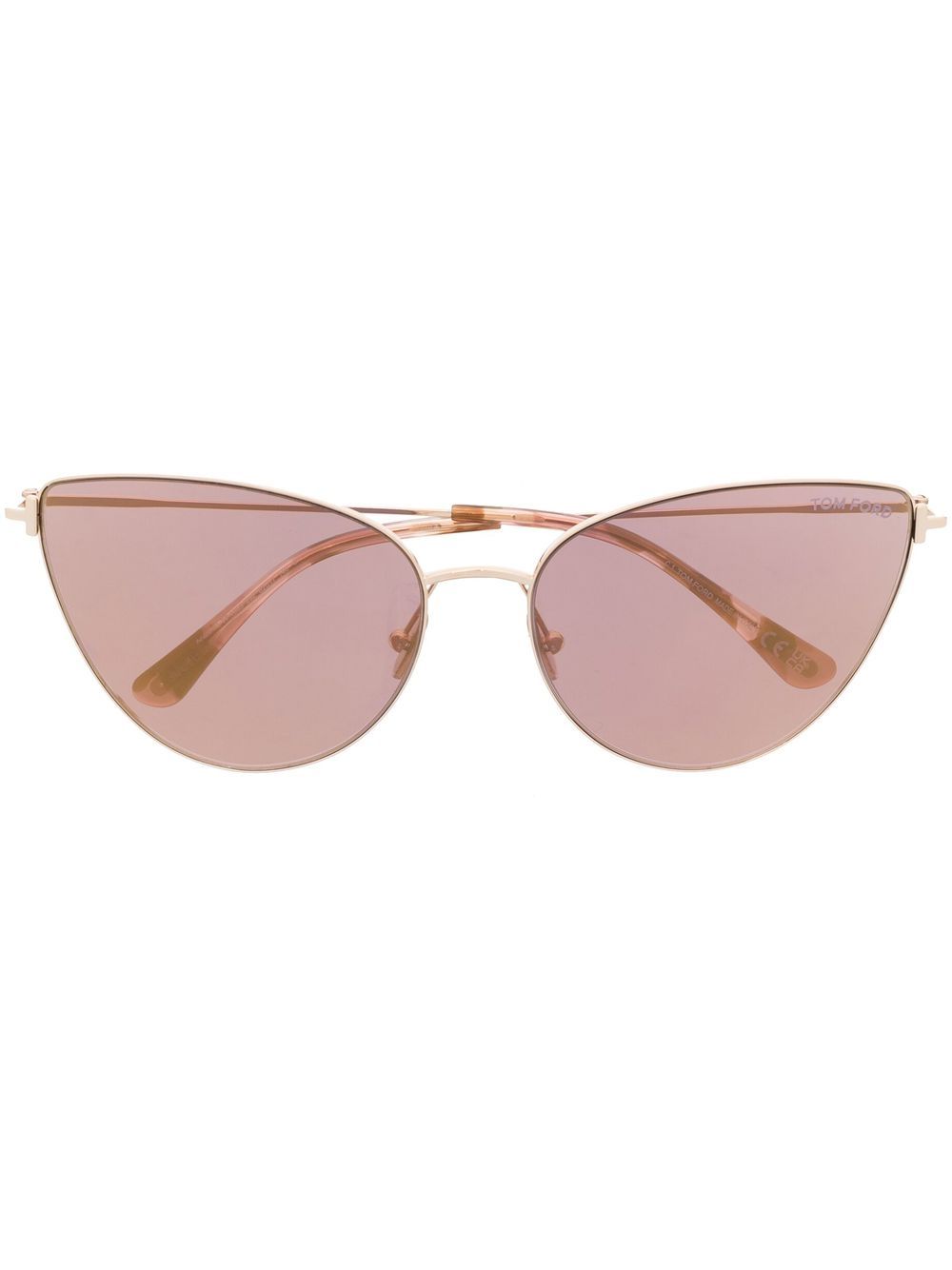TOM FORD Eyewear logo猫眼框太阳眼镜 - 粉色