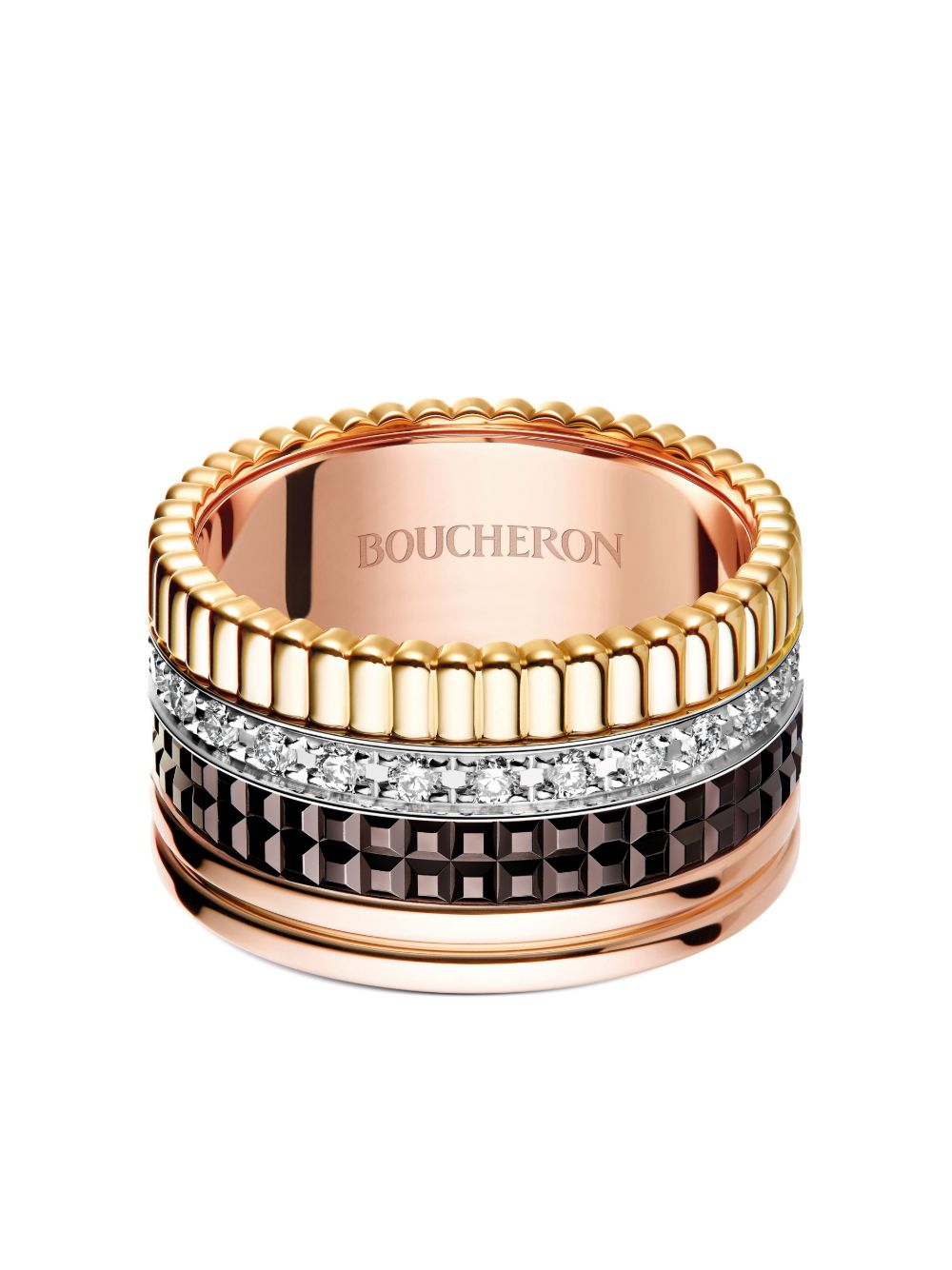 Boucheron Quatre Classique18k金与钻石戒指 - 金色