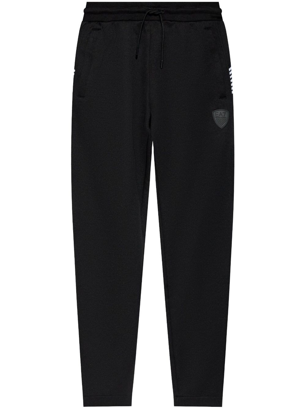 Ea7 Emporio Armani 标贴运动裤 - 黑色