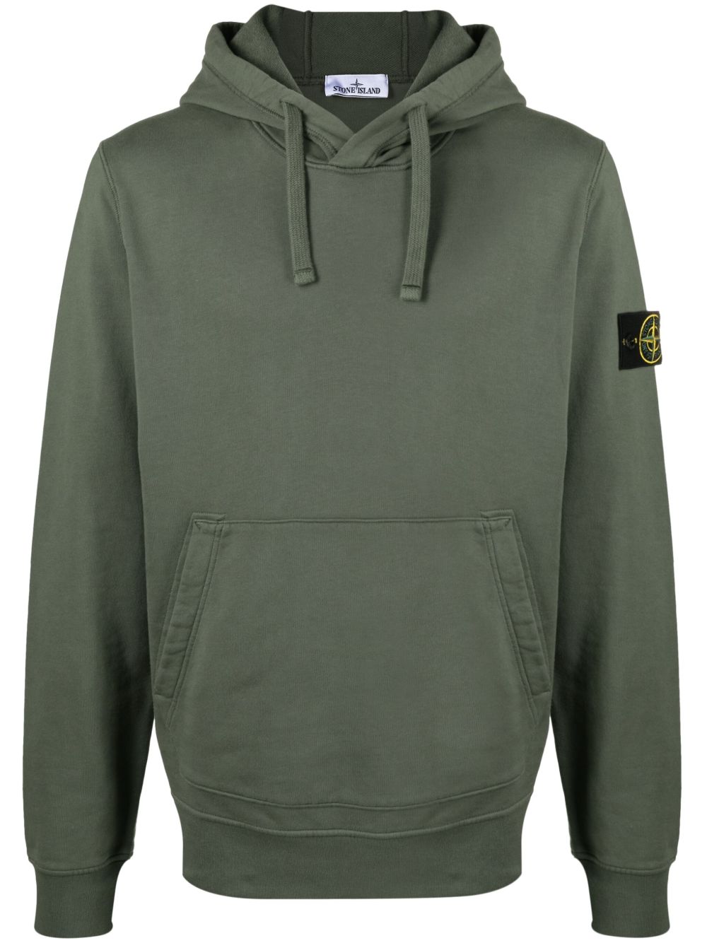 Stone Island 罗盘徽章棉连帽衫 - 绿色