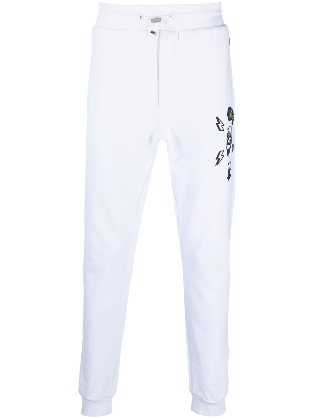 Philipp Plein Hexagon 锥形运动裤 - 白色