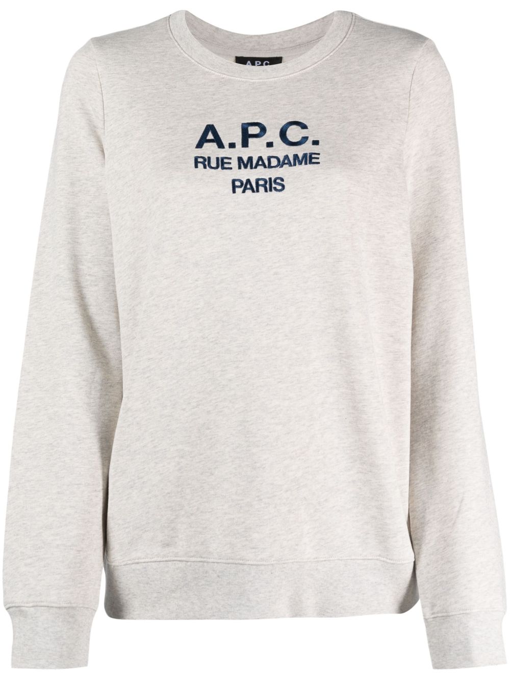 A.P.C. logo印花棉卫衣 - 中性色